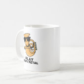 Mug Je Joue Lourd Metal Funny Tuba Pun (Devant gauche)
