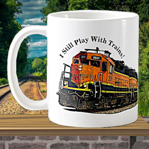 Mug Je joue toujours avec Diesel Trains Locomotive