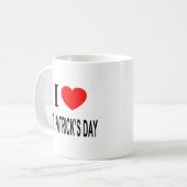Mug Je ❤️ la fête de la Saint-Patrick J'AIME la fête d (Devant gauche)