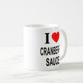 MUG JE ❤️ LA SAUCE CRANBERRY J'AIME LA SAUCE CRANBERRY (Devant droit)