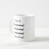 Mug Je l'ai fait Graduation Humour Funny Graduate Whit (Devant gauche)