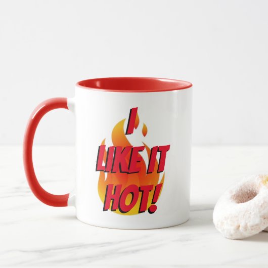 Mug "Je l'aime chaud !"  (Avec donut)