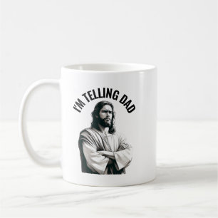 Mug Je le dis à Papa - Jésus drôle Meme