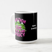 Mug Je les aime Vraiment épais et Sprucy Noël drôle (Devant gauche)