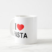MUG JE ❤️ LES PÂTES J'AIME LES PÂTES I HEART PASTA (Devant gauche)