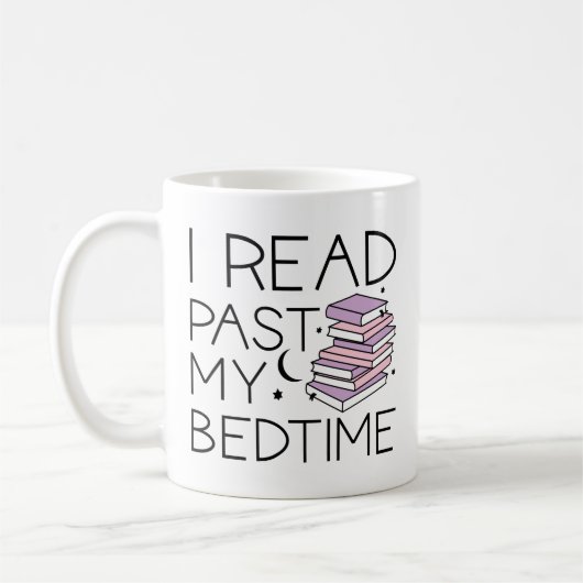 Mug Je lis au-delà de mon heure de coucher (Gauche)