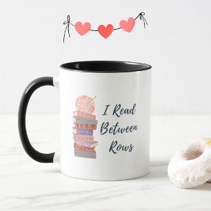 Mug Je lis entre les rangs Livre de tricot au crochet