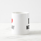 MUG JE ❤️ LUNDI J'AIME LUNDI JE COEUR LUNDI (Centre)