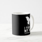 Mug Je Lutte Pour Mon Épouse Fibromyalgie Mois B (Devant droit)