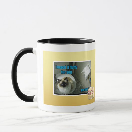 Mug Je maed le fourrure pelucheuse vous (Gauche)