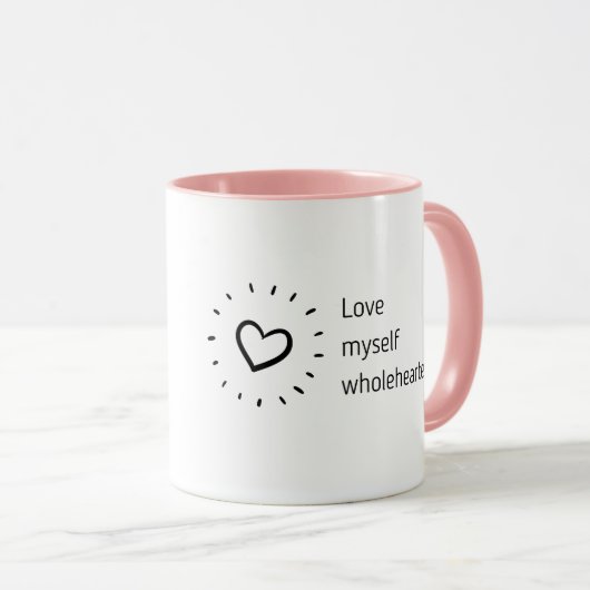 Mug Je m'aime de tout coeur (Devant droit)