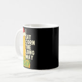 Mug Je mange du maïs de la longue façon drôle de Noël (Devant gauche)