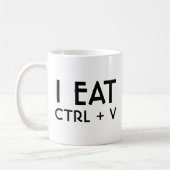 Mug Je mange le raccourci clavier Coller Pun (Gauche)
