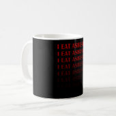 Mug je mange un cadeau d'amiante pour lui (Devant gauche)