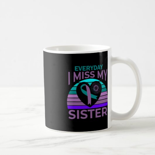 Mug Je Manque Mon Coeur Soeur Ruban Suicide Sensibilis (Droite)