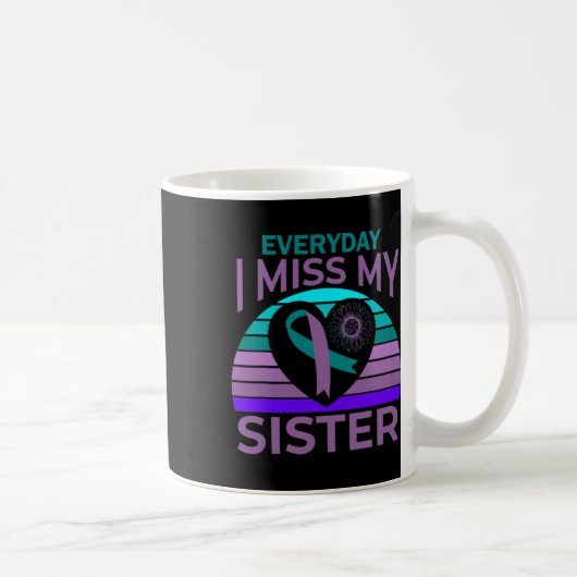 Mug Je Manque Mon Coeur Soeur Ruban Suicide Sensibilis (Droite)