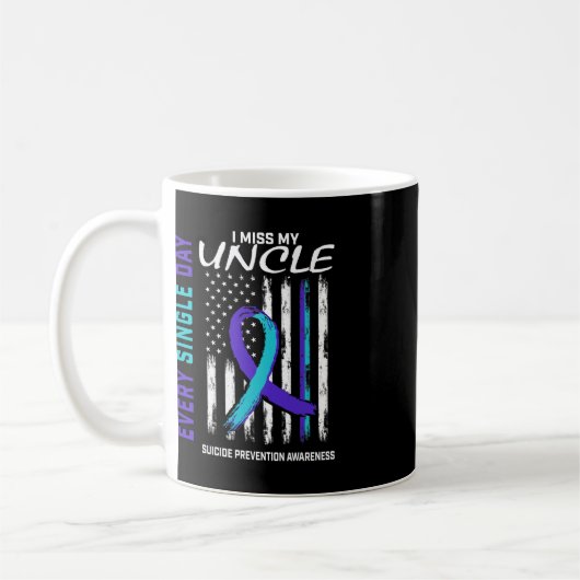 Mug Je Manque Mon Oncle Prévention du Suicide Ameri (Gauche)