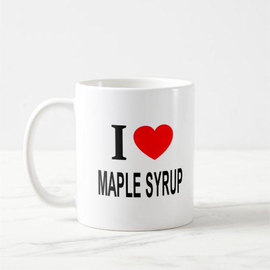 MUG JE ❤️ MAPLE SYRUP J'AIME MAPLE SYRUP I HEART MAPLE (Gauche)