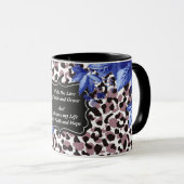 Mug Je marche sur la boue rose florale (Devant droit)