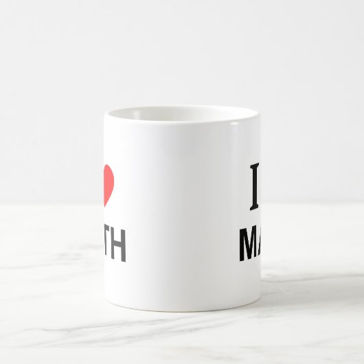 MUG JE ❤️ MATHS J'AIME MATHS MATHS I HEART MATH (Centre)