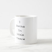 Mug Je me baigne dans le noir masculin de larmes (Devant gauche)
