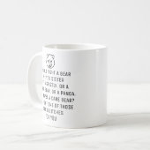 Mug Je me battrais contre un ours pour toi Sœur, (Devant gauche)