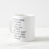 Mug Je me battrais un ours pour toi maman, le jour de (Devant gauche)