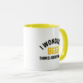 Mug Je me demande si la bière pense aussi à moi (Devant droit)