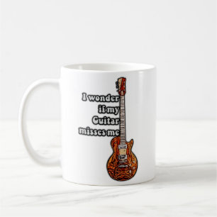 Mug Je me demande si ma guitare me manque. couleurs vi