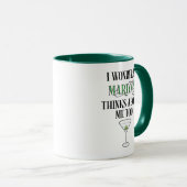 Mug Je me demande si Martinis pense aussi à moi (Devant droit)
