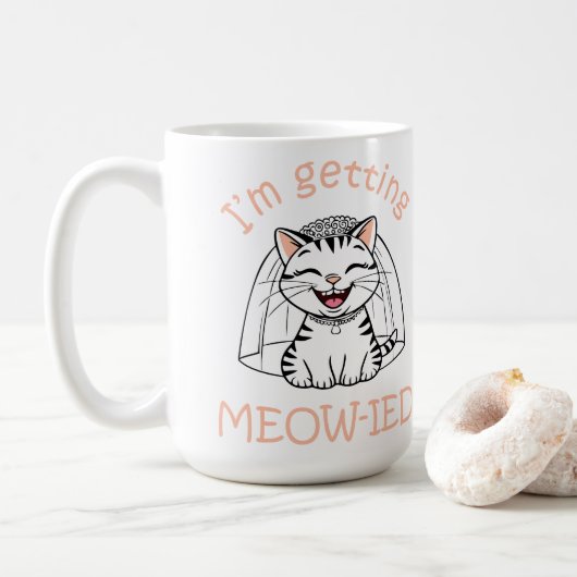 Mug Je me fais marier Miaou ! (Avec donut)