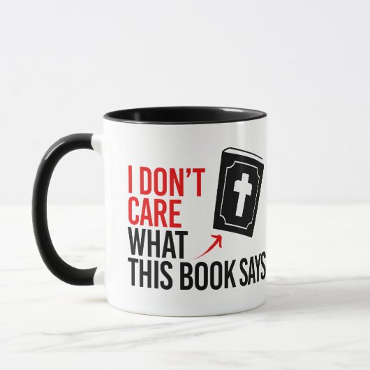 Mug Je me fiche de ce que dit ce livre (Gauche)