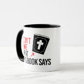 Mug Je me fiche de ce que dit ce livre (Devant gauche)