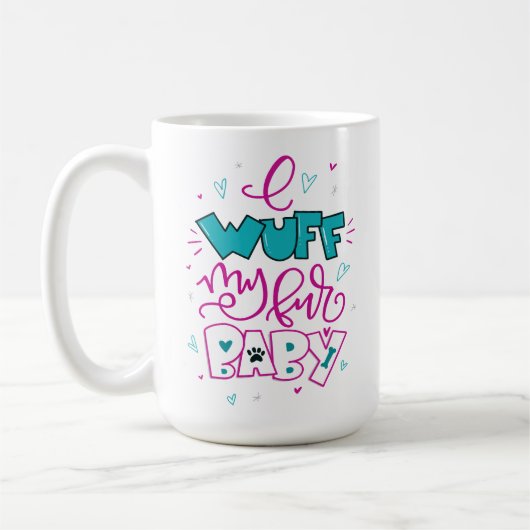 Mug Je me lave mon bébé fourrure, je lâche la main (Gauche)