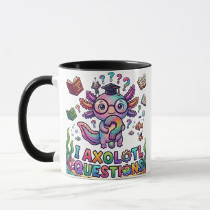 Mug Je me pose des questions de salamandre axolotl - C