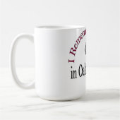 Mug Je me rappelle (Gauche)