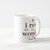 Mug Je me repose dans l'émerveillement Écriture chréti (Devant droit)
