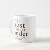 Mug Je me repose dans l'émerveillement Écriture chréti (Devant gauche)