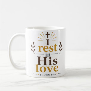 Mug Je me repose dans son amour Citation de vérité bib