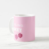 Mug Je me sens chanceuse, fille chanceuse, fille chanc (Devant gauche)