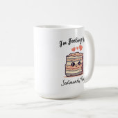 Mug Je me sens sédimentaire aujourd'hui - mignon jeu d (Devant droit)