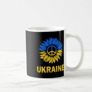 Mug Je me tiens avec le drapeau de tournesol de l'Ukra