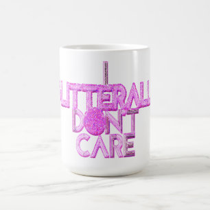 Mug Je m'en fiche littéralement personnalisé