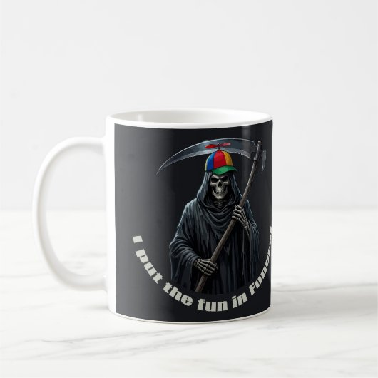 Mug Je mets l'amusement dans l'enterrement (Gauche)