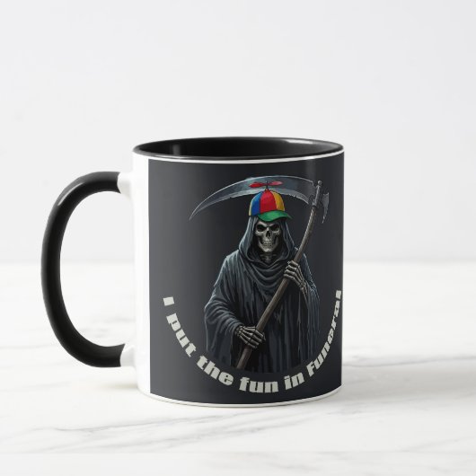 Mug Je mets l'amusement dans les funérailles (Gauche)