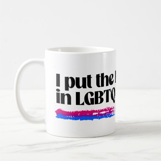 Mug Je mets le B dans LGBTQ (Gauche)