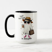 Mug Je mets le livre à Boujee Ghost Coquette Halloween (Gauche)
