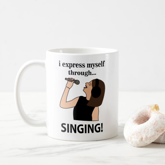 Mug Je m'exprime en chantant (Avec donut)