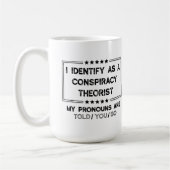 Mug Je m'identifie comme un théoricien du complot (Gauche)