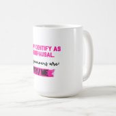 Mug Je m'identifie désormais comme ménopausée. Mes pro (Devant droit)